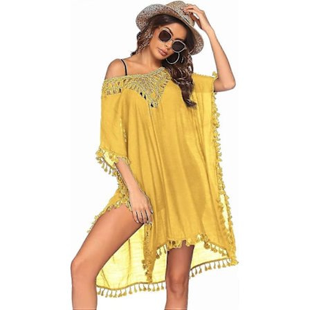 Baddräkt Överdrag Dam Baddräkt Klänning Plus Size Sexig Bikini Strand Tunika Topp Sommar