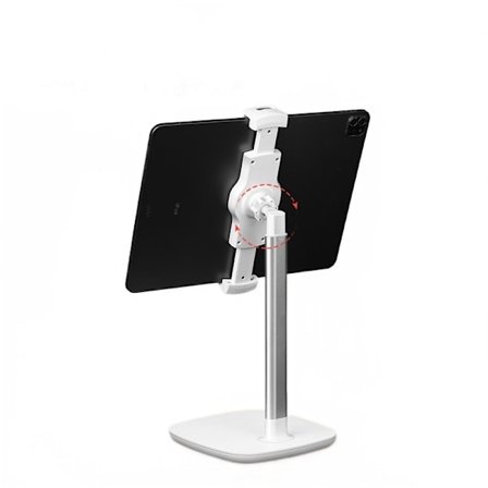 Lyftbar, teleskopisk, höjdjusterbar skrivbordsroterande multifunktionell mobiltelefon och surfplatta stöd (1 st)