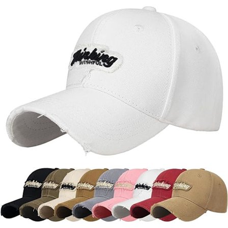 Kirjailtu Baseball-lippis, Unisex Säädettävä Rento Kesä Tavallinen Vintage Kulunut Puuvilla