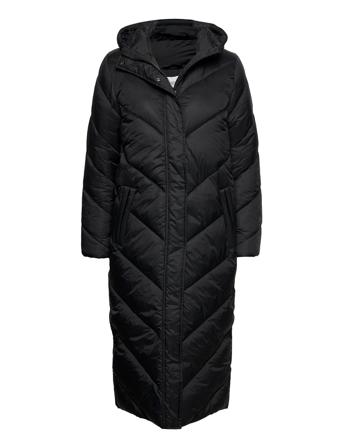 Catjasz Long Jacket Topattu Pitkä Takki Musta Saint Tropez