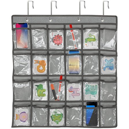 Hängande ficka för mobiltelefoner, väggdörrhängande arrangör för alla telefonstorlekar