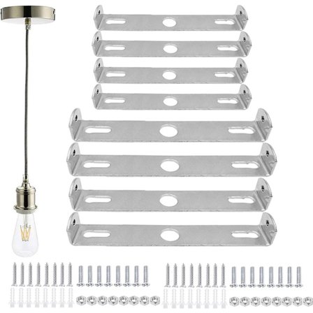 ING 8 kappaleen kattopaneeli 105mm/110mm ruuveilla, kiinnike valaisinkiinnike lampun asennuskiinnikkeet kattopidike kattolampun asennuskiinnike