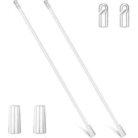 2 stk. 43 cm persienne-stav for vinduspersienner, gardinåpner klar plast gardintrekkstenger vertikale persienner erstatningspinne med kroker for 