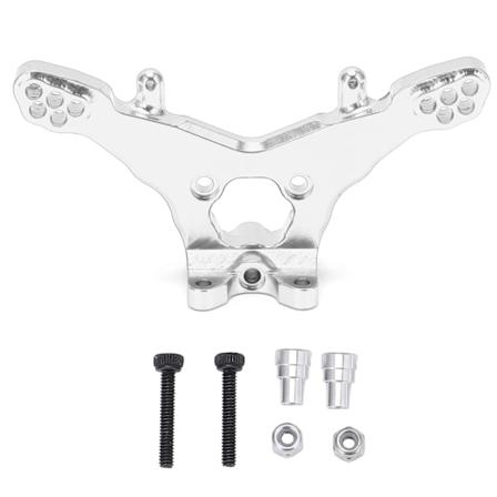 RC 1/18 aluminiumlegering bageste støddæmperbeslag til Losi MiniT 2.0 1/18 RC bil opgraderingsdele (sølv)
