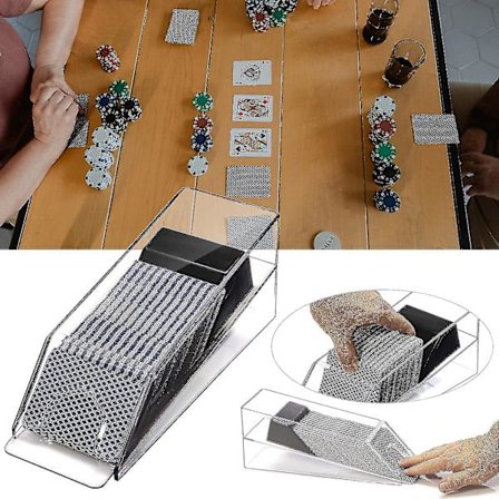 Deluxe 4 Deck Spelkort Delande Sko Väska Casino Poker Dealer Spel Tillbehör