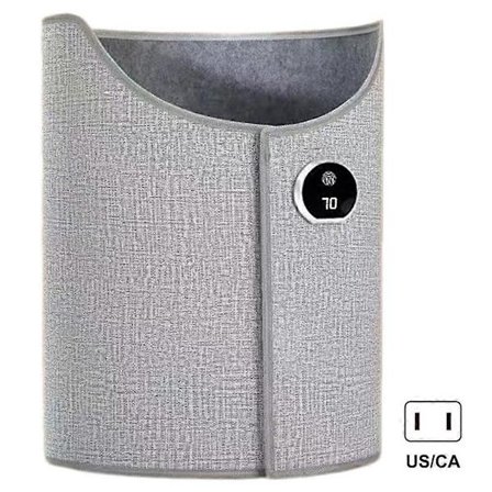 Benvarmere for under skrivebordet for kontor, stille drift, energieffektiv løsning for kjølige kvelder Grå