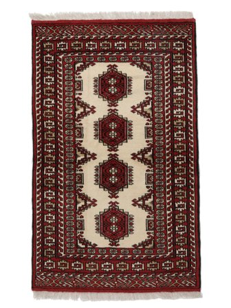 Turkaman Rug Hand Knotted 82X133 Black/Brown Persia