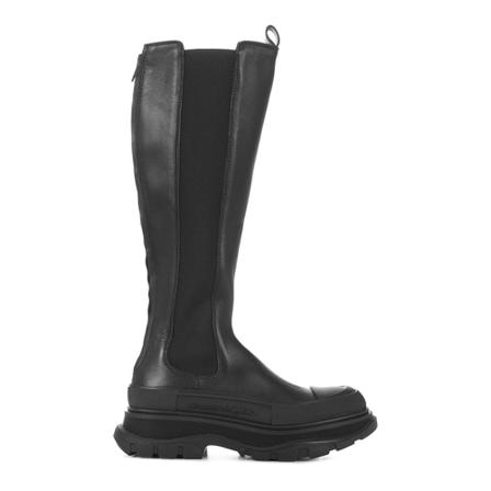 Alexander McQueen, High Boots Zwart, Dames, Maat:39 EU