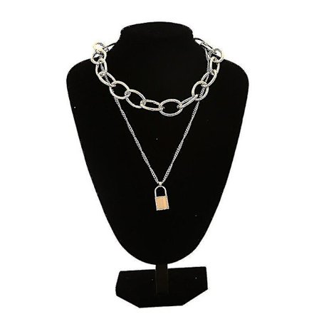 Hänglås Kedja Halsband Dam Mäns Tjock Kedja Med Låshänge (b, Style),barn,hane