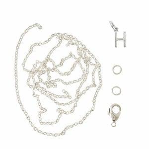 Me & My Box Silver H Pendant Set One Size - Stationery - One size - Silver