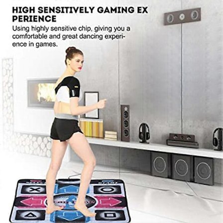 Børne Danse Spillemåtte Skridsikker Danse Trin Dansemåtte Pad USB Dansemåtte til Computer[D]