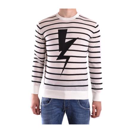 Neil Barrett Sweater Hvid, Herre, Størrelse: M