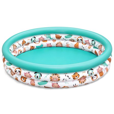 PVC oppblåsbart svømmebasseng rundt plaskebasseng (122*25CM)