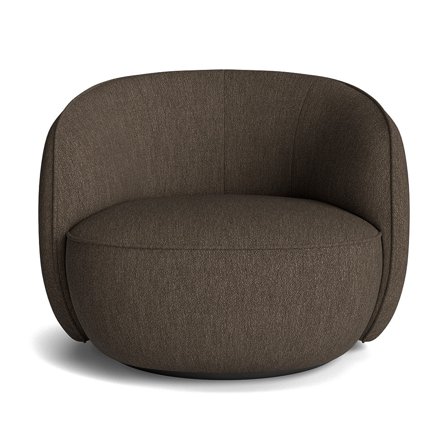 Marseille Lænestol, Drejefunktion, Alpine Brun, Nordisk Design, 96x92x74cm - Komfortabel & Elegant Lænestol med Afrundet Form