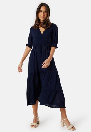 BUBBLEROOM Puff Sleeve Viscose Dress Klær