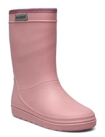 Rain Boots Solid Shoes Rubberboots High Rubberboots Unlined Rubberboots Rosa En Fant