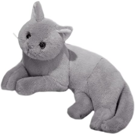 Pehmoinen kissa 1 kpl Pehmoinen kissa Täytetty eläin Kissat, jotka näyttävät aidoilta Pehmo Täytetty lelu Kissa vauvoille Pojille ja tytöille (Harmaa)