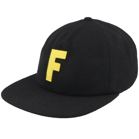 Fox - Black snapback Czapka Z Daszkiem - Big F Wool Hat Black Strapback @ Hatstore