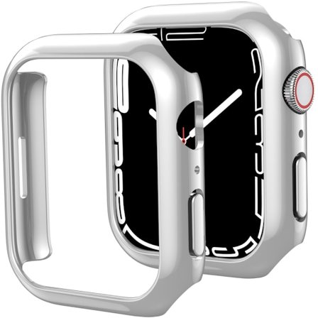 2 st AHASTYLE Apple Watch Series 8 (41 mm) elektroplåthölje - Silver