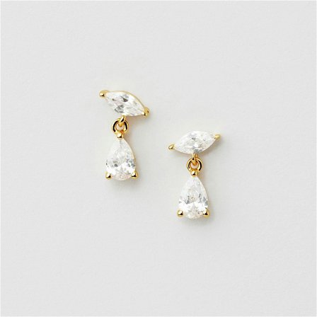 Drop Marquise Studs