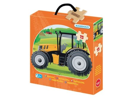 KÄRNAN Träpussel Traktor 15 bitar - Lyreco - Skola och förskola - Lekmaterial - Pussel - Askpussel