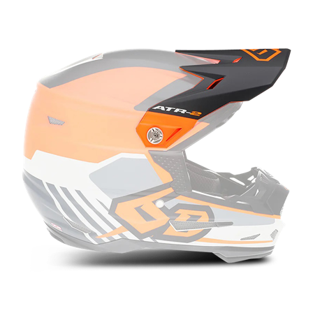 Helmklep 6D ATR-2 Neon/Oranje
