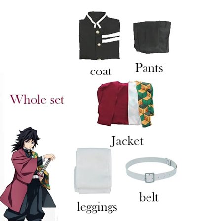 Mub- Fitspi Anime Demon Slayer Kimetsu No Yaiba Tomioka Giyuu Cosplay Uniformer Kostymer Parykk Barne Voksen Party Kostyme Dress{AZC}