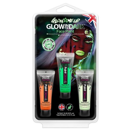 Paintglow UV Selvlysende Ansigtsmaling 3-pak