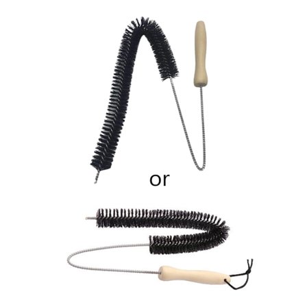 Lang rengjøringsbørste med trehåndtak, vannrør, dreneringsverktøy, fleksibel rengjører