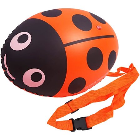 Meget synlig svømmebøje, sikkerhedsbøje til svømning, bugseringsflåd til åbent vand, svømmere, triatleter, snorkling, sikker svømmetræning, orange