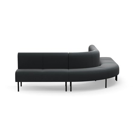 Sofa VARIETY, 90° outward corner, fabric Pod CS, anthracite