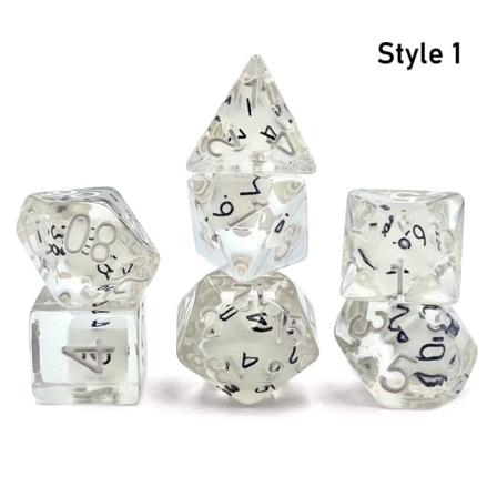 7 stk/sæt DND-terninger Polyhedriske terninger STYLE 1 STYLE 1 Style 1