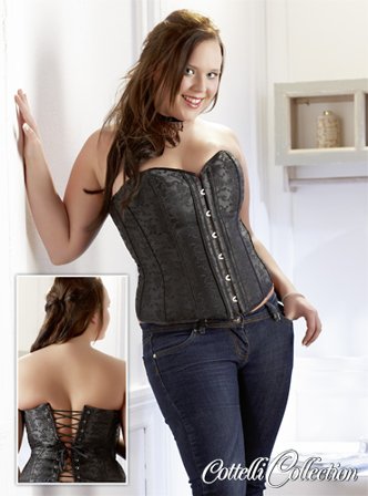 Cottelli Collection: Svart Korsett - Vuxen: Lingerie & undertøy