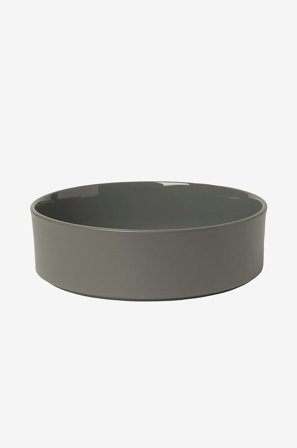 Blomus - Skål Glaseret Keramik Pilar 27 cm - Grå - Serverings- & salatskåle - Fra Homeroom