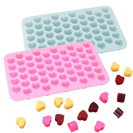 Hjärtformade silikonformar för gummibjörnar, godis, choklad, små