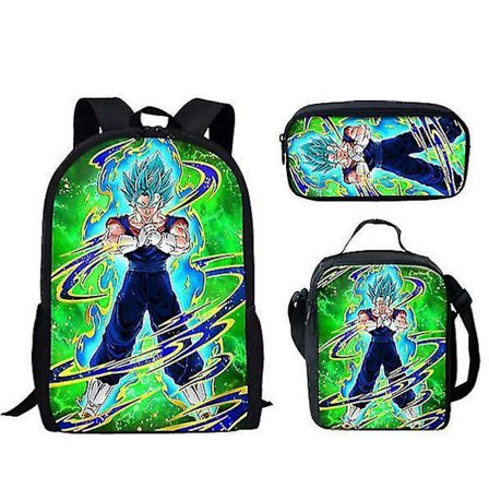 Dragon Ball Elementary School Theme School Bag 3-piece Set Computer Bag Messenger Bag Pencil Case