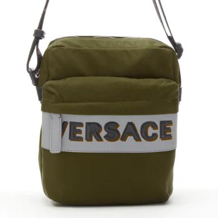 Versace Pre-owned, Pre-owned Nylon shoulder-bags Groen, Dames, Maat:ONE Size