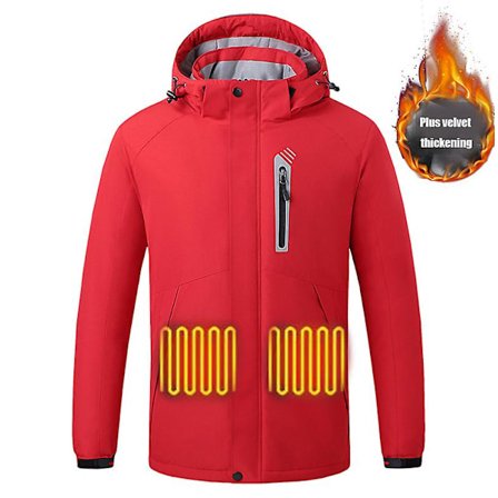 Opvarmet jakke til mænd, 8 varmezoner, varm udendørsjakke