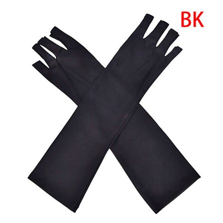 Par 25/40cm Beskyttelse Ultrafiolett Lys Lampe Gel Polerte Neglespisser Hansker Verktøy Neglekunst Anti-Ultrafiolett Åpen Fingerhansker