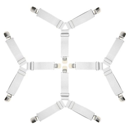 Vit justerbar triangulär lakanfäste spänne triangulär lakan klämma elastisk madrassklämma justerbar lakansträckare lämplig för inomhus, hem