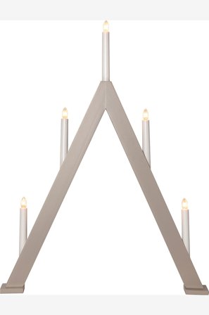 Star Trading - Sähkökynttelikkö Albo, korkeus 66 cm - Beige - Sähkökyntteliköt - - Homeroom