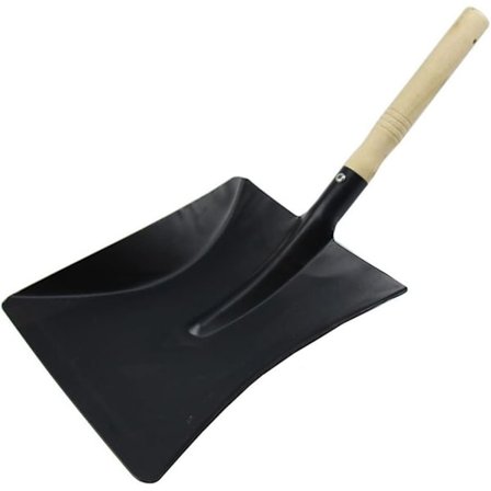 Metallinen Takka Kauha - Puhdistustyökalu Puukahvalla - Teräksinen Takka Kauha - Tuhka Kauha