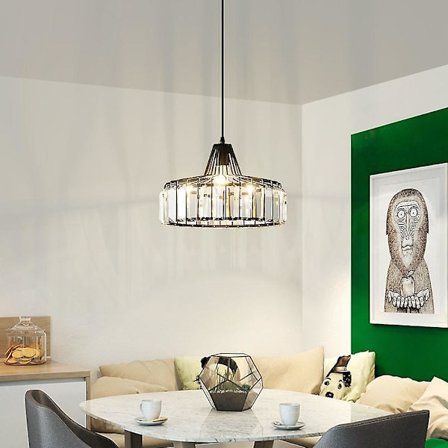 28 cm Hengelampe i Metall med Malte Overflater, Moderne, 220-240v