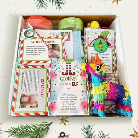 2024 Elf Props Kit 24 Days of Christmas Elf Aktiviteter Elf Countdown Present Barn