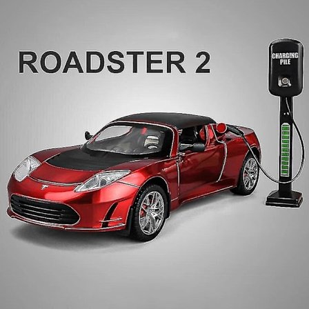 1:24 Tesla Roadster Model Y Model 3 Tesla Model S Legering Leksaksbil Modell Ljud Och Ljus Barnleksak Samlarobjekt Födelsedagspresent