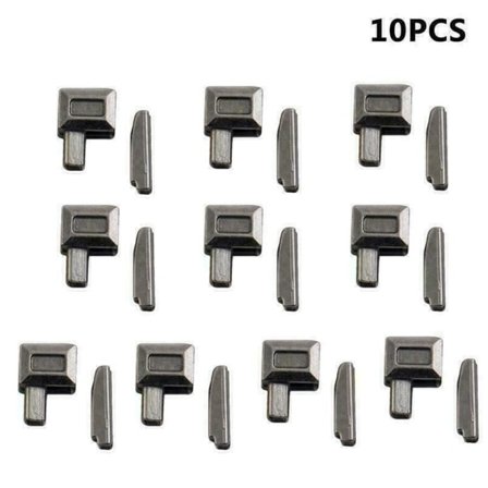 10 stk. Metal Lynlås Stoppere Reparation Lynlås Stoppere SORT sort