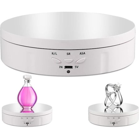 Elektrisk roterende displaystativ, 360 graders roterende displaystativ, 3 hastigheter, 3 visningsvinkler