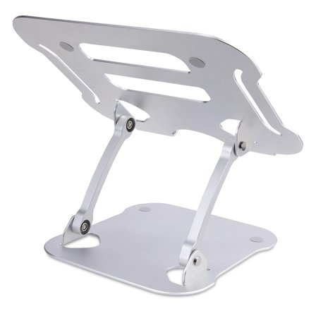 StarTech Laptop Stand for Desk, Ergonomic Laptop Stand Adjustable Height, Aluminum, Portable, Supports up to 22lb (10kg), Foldable Laptop Holder for