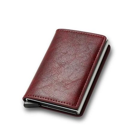 Kullfiber Kredittkortlommebok Menn RFID Svart Magisk Trifold Lær Slank Mini Lommebok Liten Pengesekk Menn Vesker Y