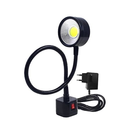 LED Arbejdslys Magnetisk Base Fleksibel Svanehals Lampe 220v 5w Til Drejebænk Fræsning Borpresse Industriel Belysning, EU Stik